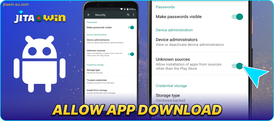 Allow installation of the JitaWin Bangladesh Android app