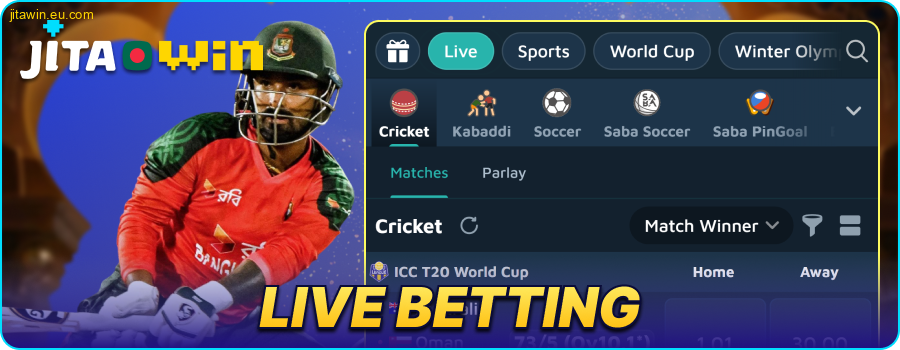 Online betting in the JitaWin BD app