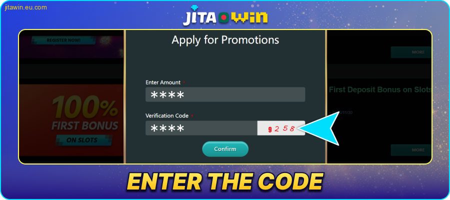 Enter the code at JitaWin Bangladesh