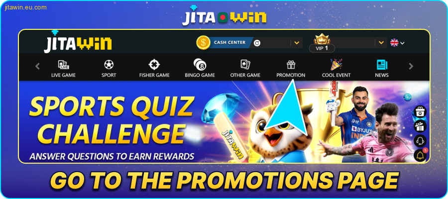 Select the JitaWin BD promotions section