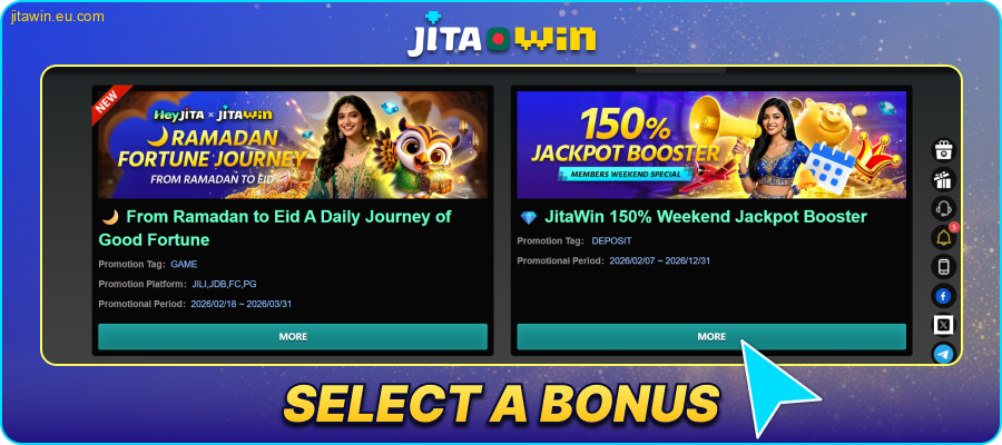 Choose a bonus at JitaWin Bangladesh