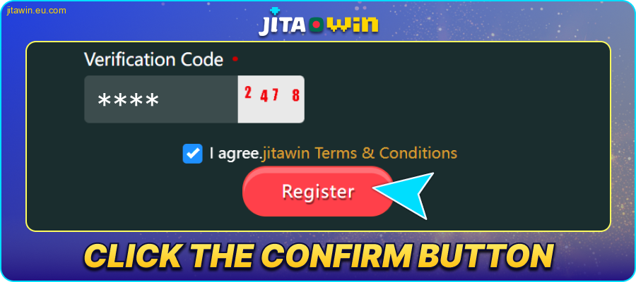 Confirm registration in JitaWin Bangladesh