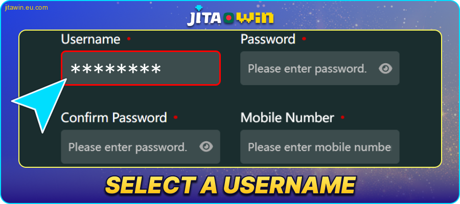 Enter a nickname in JitaWin Bangladesh